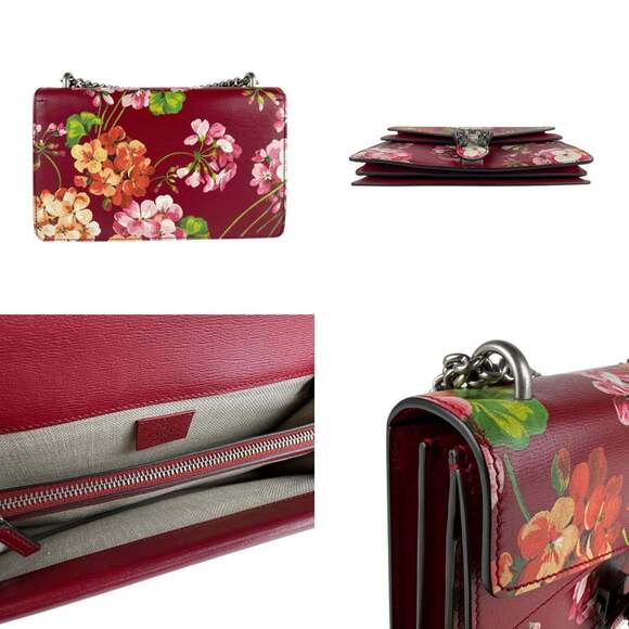 GUCCI Authentic Red Leather Shoulder Bag - Picture 3 of 5